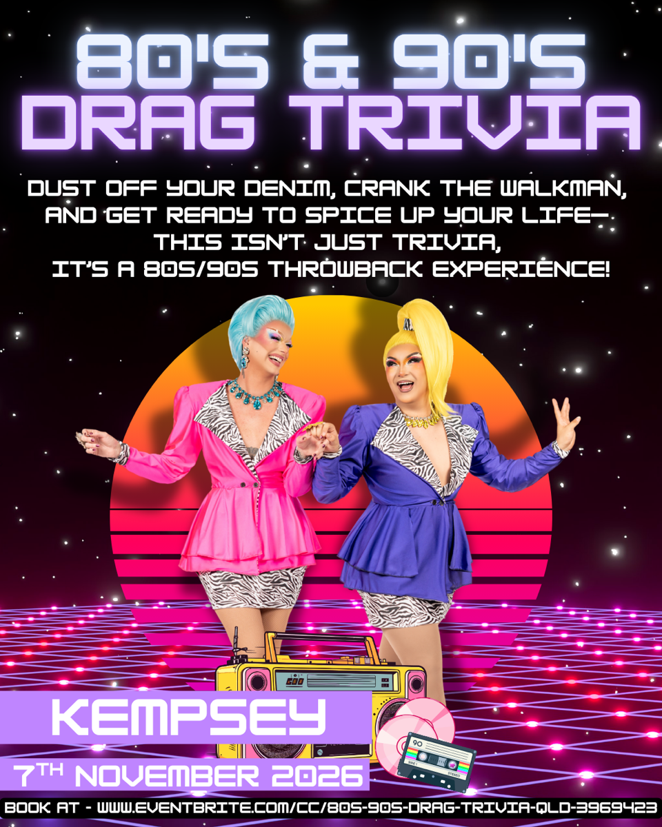80’s & 90’s Drag Trivia – Live at the Old Cheese Factory